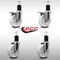 Service Caster 5'' SS Nylon Swivel 1-3/4'' Expanding Stem Caster Set 2 Total Lock Brakes, 4PK SCC-SSEXTTL20S514-NYS-2-S-2-134 - alternate 2